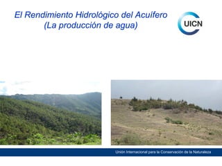 El Rendimiento Hidrológico del Acuífero
(La producción de agua)

Unión Internacional para la Conservación de la Naturaleza

 