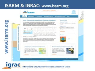 www.isarm.org

ISARM & IGRAC: www.isarm.org

 