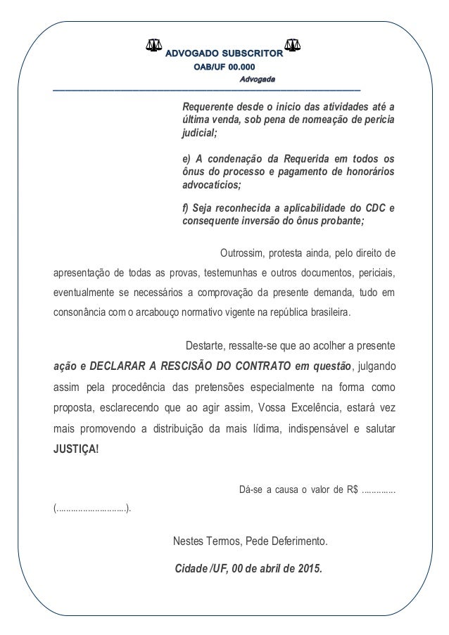 Ação de Rescisão Contratual - Cível