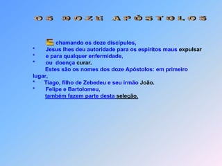 S E R M Ã O   A P O S T Ó L I C O   ( 28 )    Mt 10~~~~  ~~~~  ~~~~