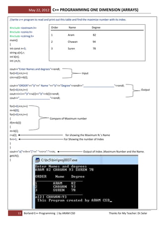 2 arrays in c++ programming aramse | PDF
