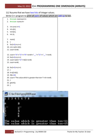 2 arrays in c++ programming aramse | PDF