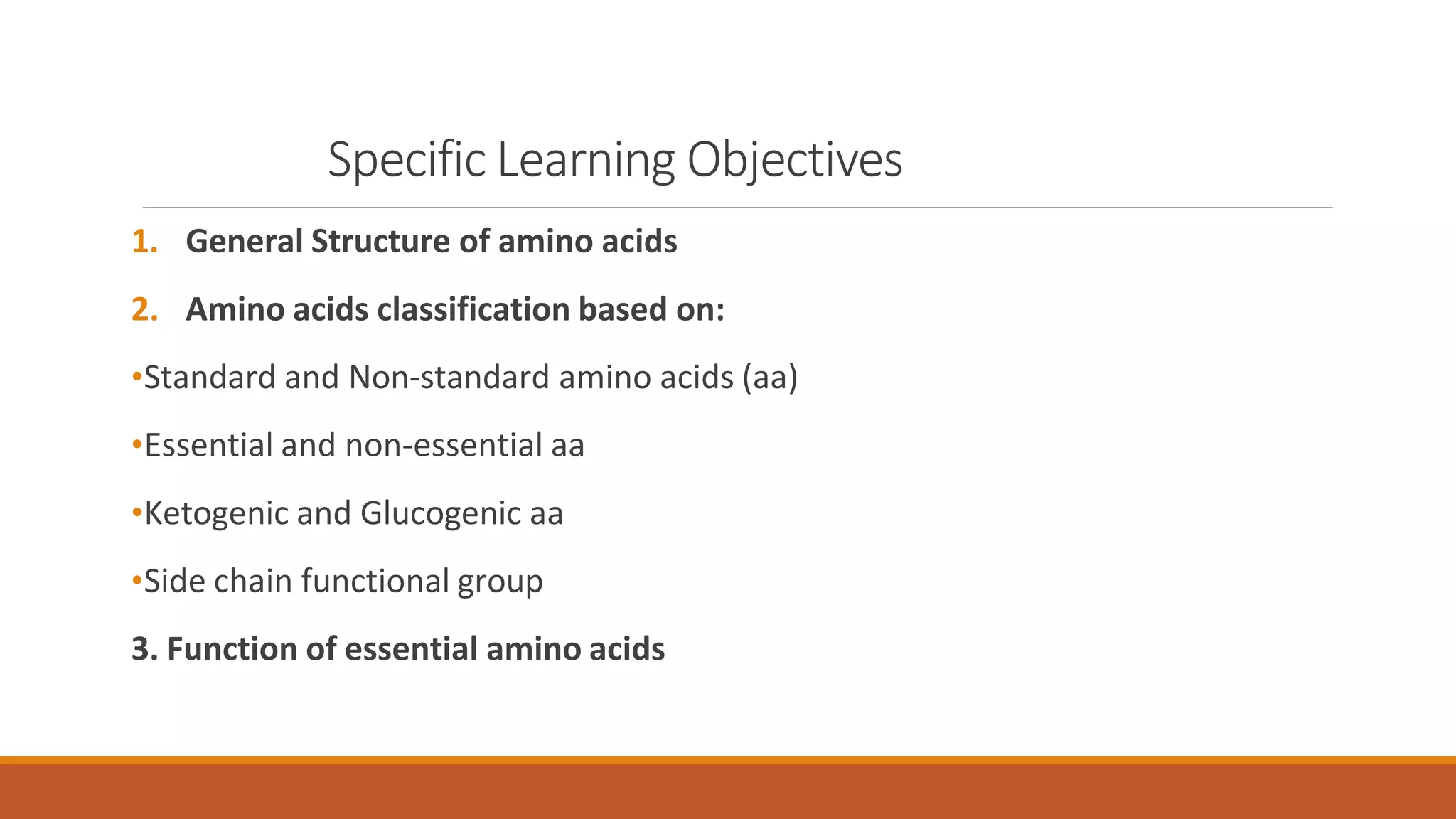 Structures of Amino Acids | PPTX