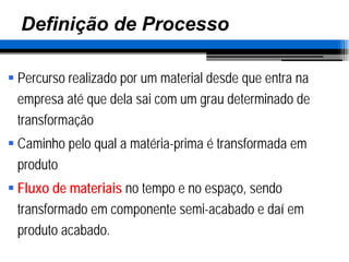 2 Aula - Diferença Processo Operação - Análise de Processo