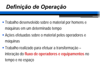 2 Aula - Diferença Processo Operação - Análise de Processo