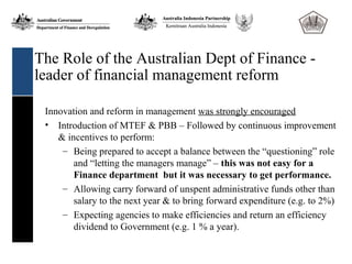 Australian Performance Based Budgeting (PBB) – an outline of the steps ...