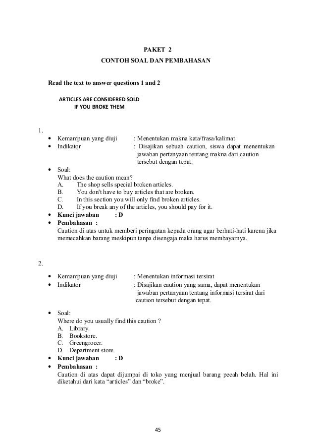 Soal-soal bahasa inggris