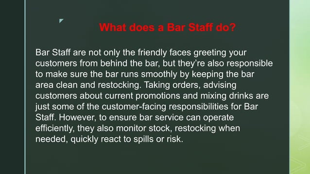 2 BAR JOB DESCRIPTION pptx 2-bar-job-description-pptx