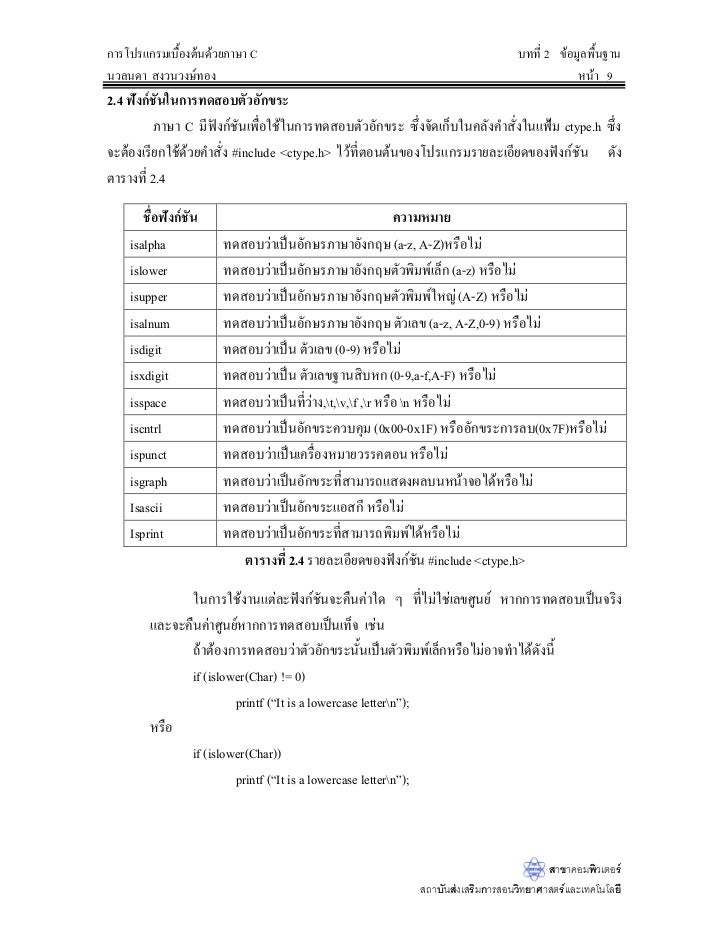 ต วแปรและค าคงท Basic Data Type