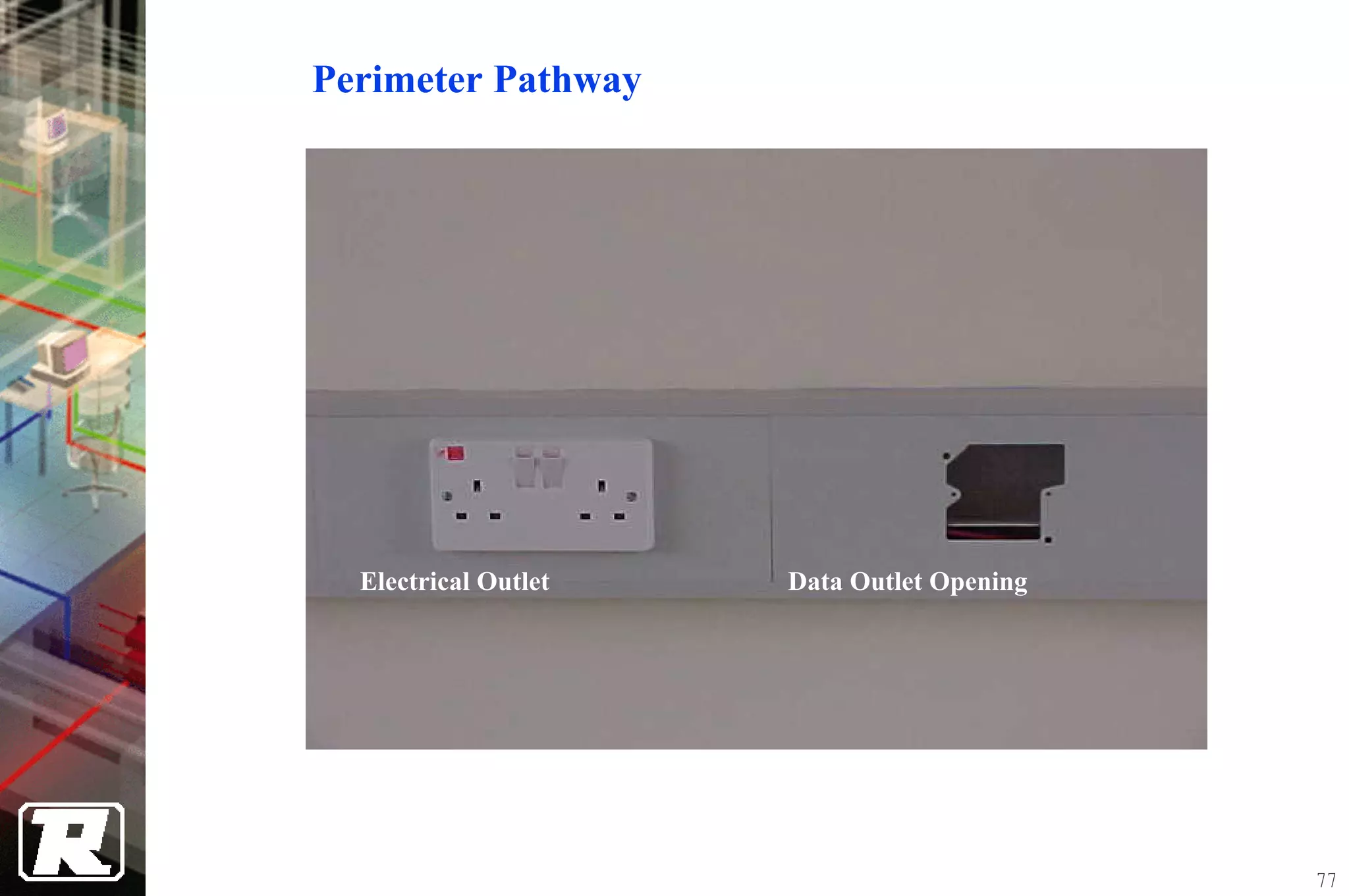 Perimeter Pathway




  Electrical Outlet   Data Outlet Opening




                                            77
 