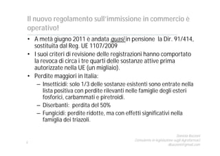 Il nuovo regolamento sull’immissione in commercio è
operativo!
___________________________________________________________...