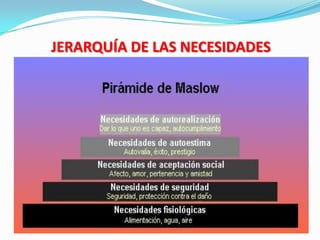 JERARQUÍA DE LAS NECESIDADES
 