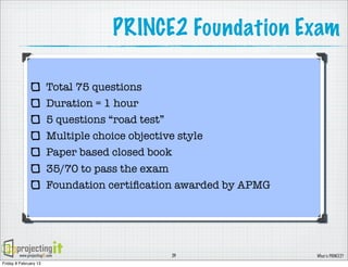 PRINCE2-Foundation Prüfungs