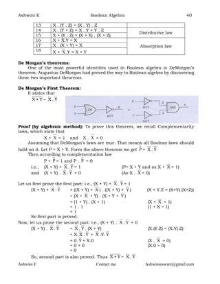 2nd PUC computer science chapter 2 boolean algebra 1 | PDF