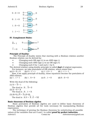 2nd PUC computer science chapter 2 boolean algebra 1 | PDF