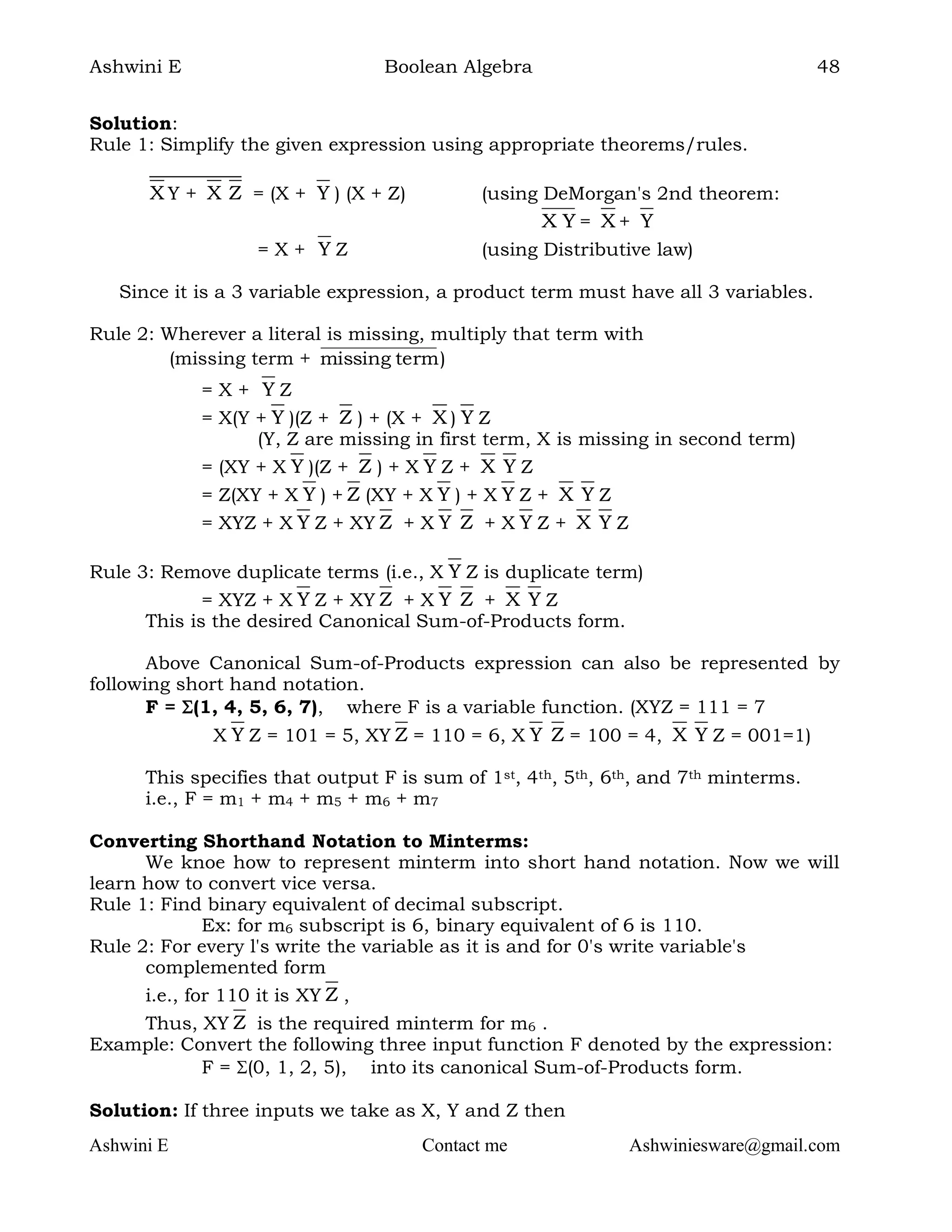 2nd PUC computer science chapter 2 boolean algebra | PDF | Programming ...