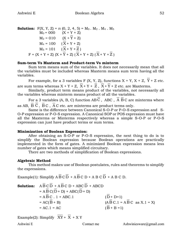 2nd PUC computer science chapter 2 boolean algebra | PDF | Programming ... image.