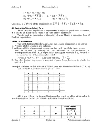 2nd PUC computer science chapter 2 boolean algebra | PDF | Programming ...