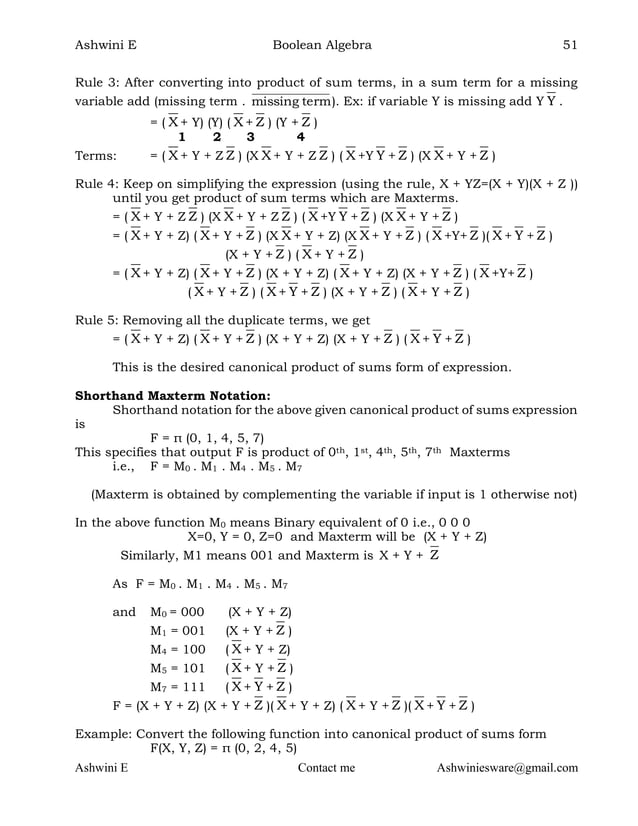 2nd PUC computer science chapter 2 boolean algebra | PDF | Programming ...