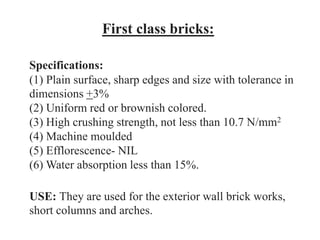 2 brick,brick masonary and manufacturing of bricks - copy | PPTX