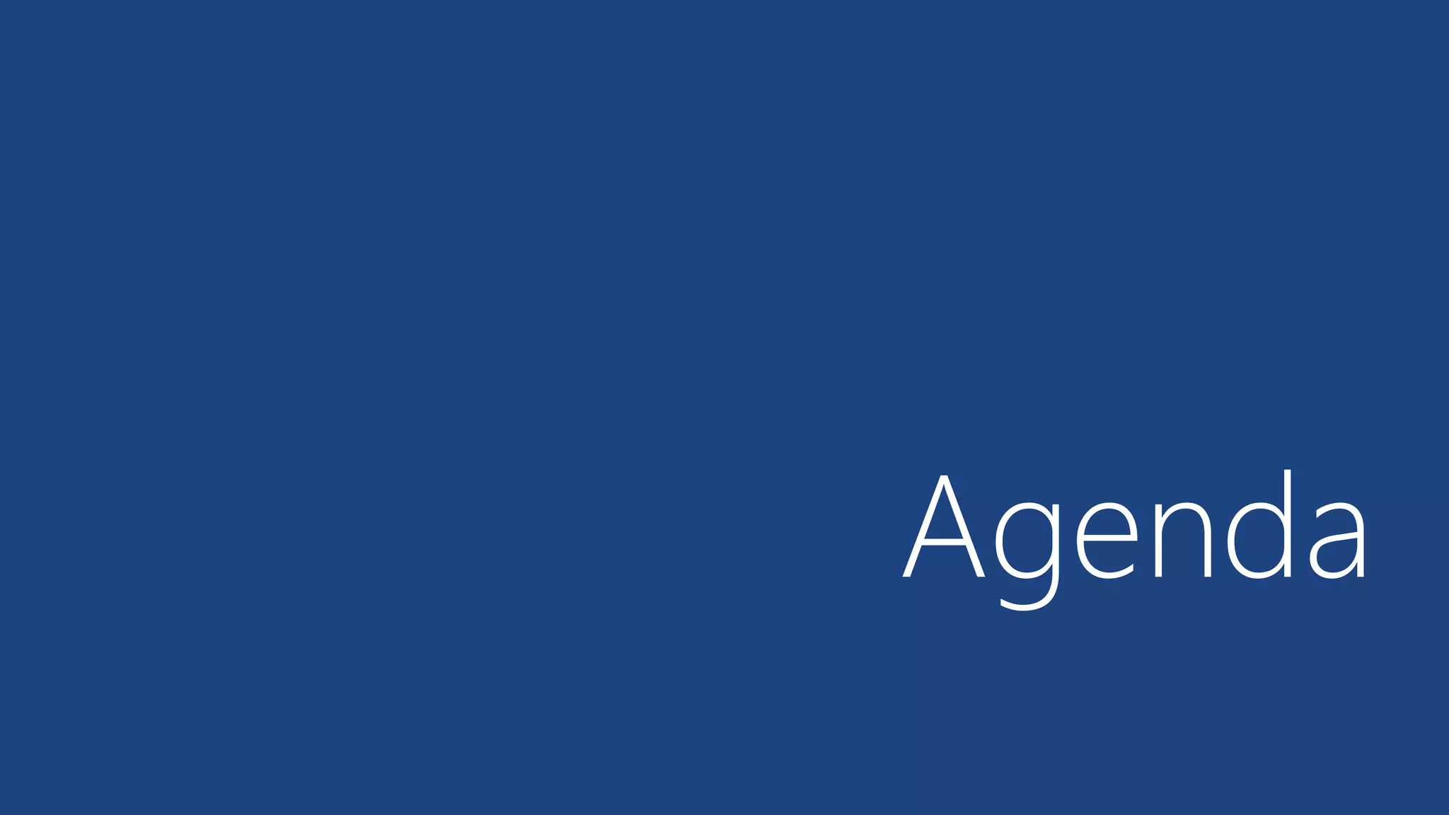 Agenda 1) MVC overview 2) Exploring a new MVC Application 3) EF Code First and Scaffolding 4) Deploying to Microsoft Azure 