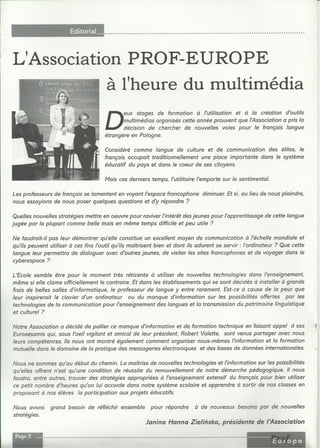 2 bulletin prof-europe no 2, mai 1999