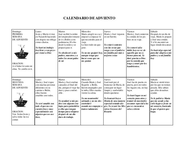 Calendario De Adviento frases calendario adviento