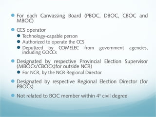 Canvassing and Proclamation | PPT