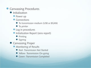 Canvassing and Proclamation | PPT