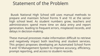 Design and Development of an Automated School Form 9 and 10 Management ...