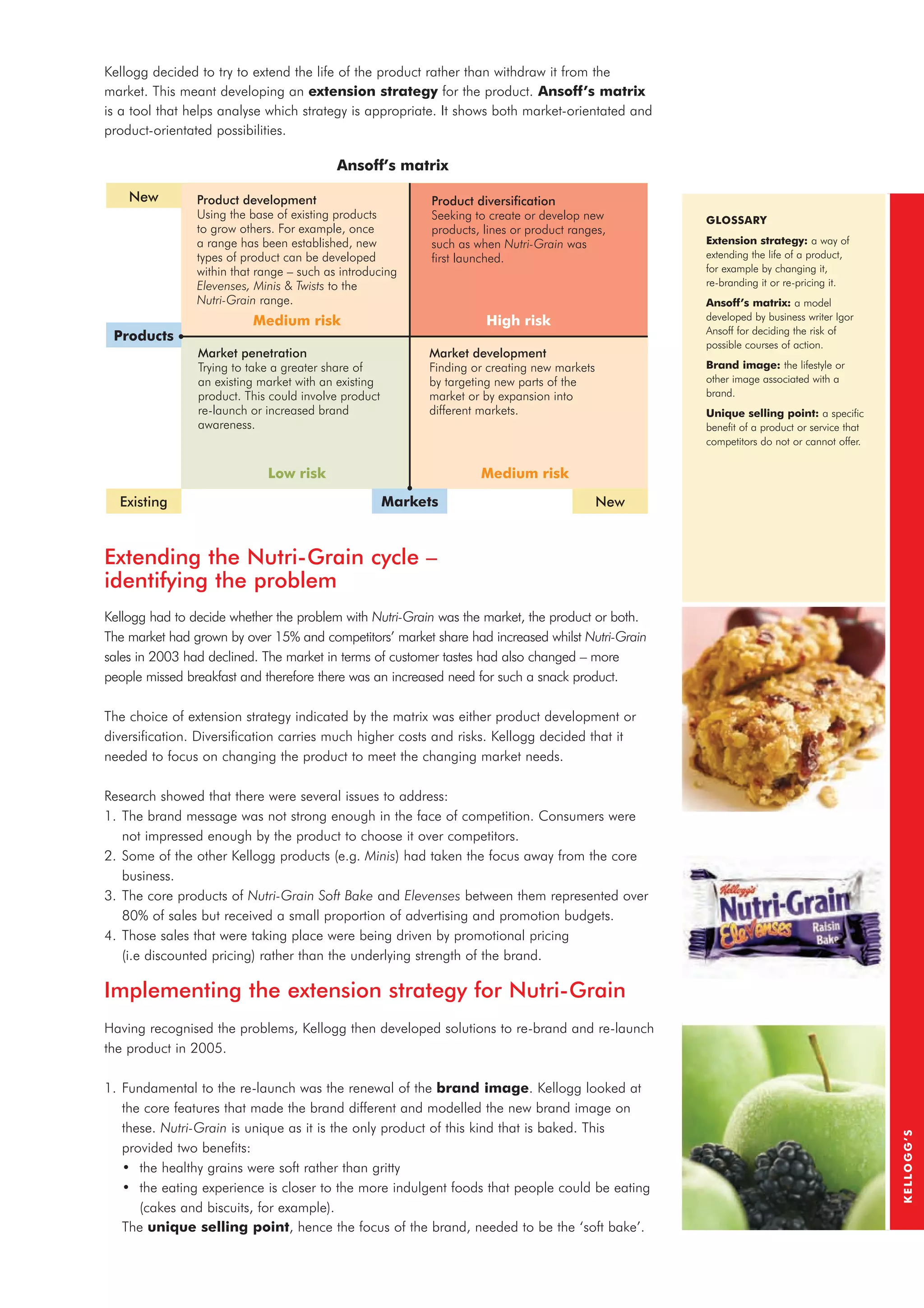 Kellogs Extending the product life cycle case study PDF