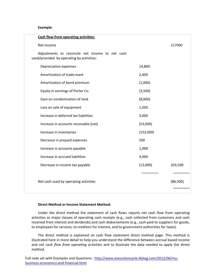 cash flow statements analysis
