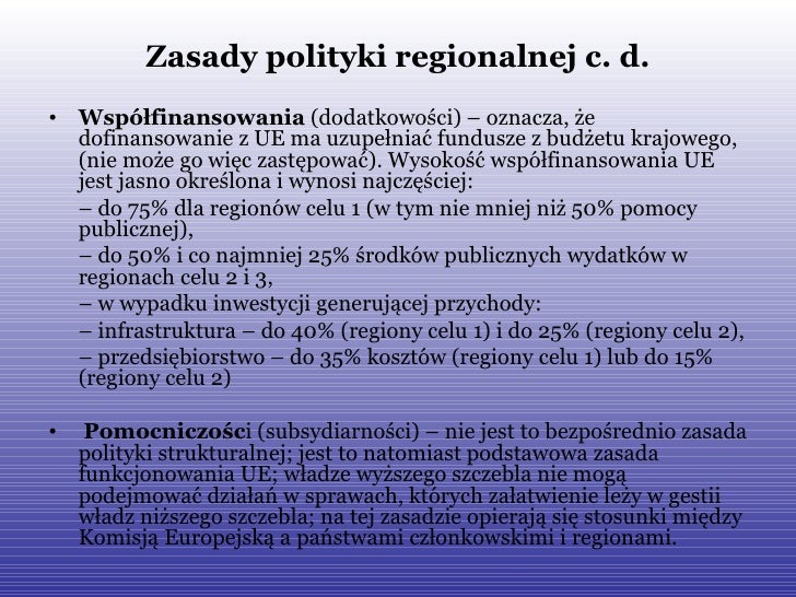 Cele Polityki Regionalnej 2007 2013 - 2. Cele polityki regionalnej