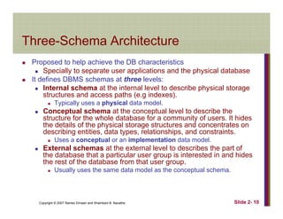 Database System Concepts and Architecture | PDF | Databases | Computer ...