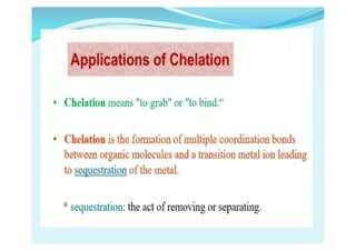 2- chelation in metal complexes in chemistry | PDF