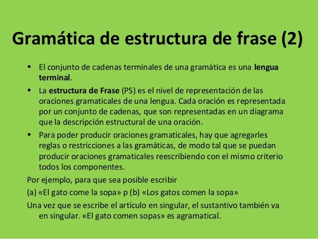 Chomsky y la gramatica generativa