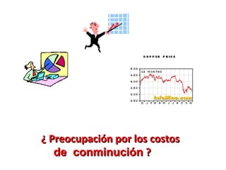 ¿ Preocupación por los costos
   de conminución ?
 