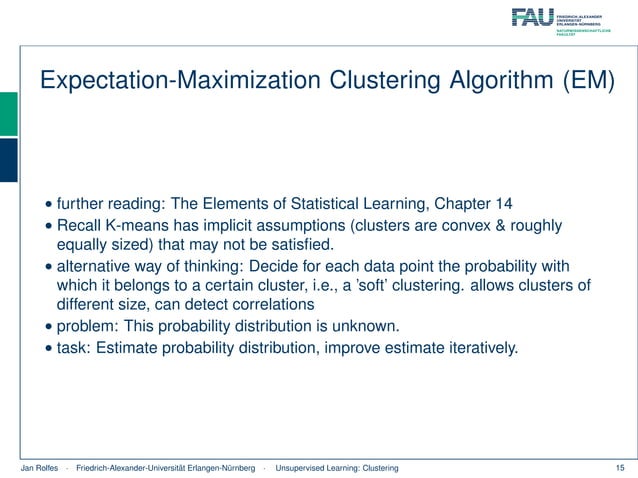 Unsupervised Learning Clustering - Mathematcis | PPT