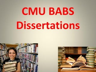 CMU BABS
Dissertations
 