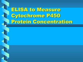 ELISA to Measure
Cytochrome P450
Protein Concentration
 