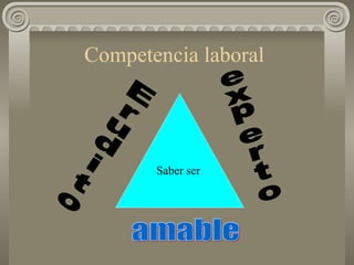 Competencia laboral  Saber ser  Erudito amable experto 