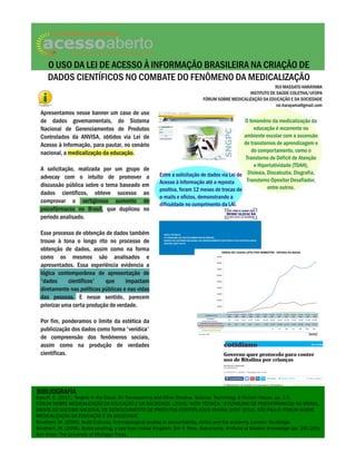 O uso da Lei de Acesso à Informação Brasileira na criação de dados científicos no combate do fenômeno da medicalização - CONFOA 2017