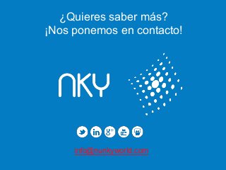 info@nunkyworld.com
¿Quieres saber más?
¡Nos ponemos en contacto!
 
