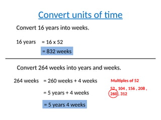 Comprehensive Guide to Converting Units of Time with Examples | PPTX