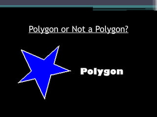 Polygon or Not a Polygon?
Polygon
 