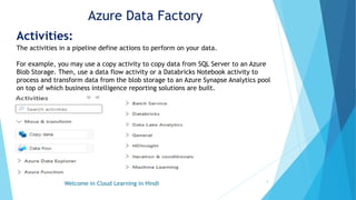 Core Concepts in azure data factory | PPT