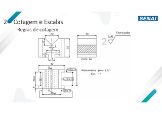 2 – Cotagem e Escalas
Regras de cotagem
 
