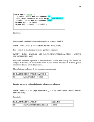 2. creación de tablas 2007