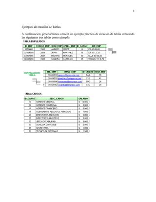 2. creación de tablas 2007