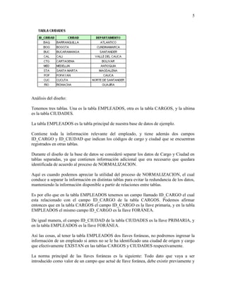 2. creación de tablas 2007